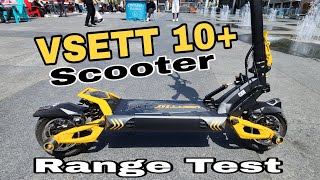 VSETT 10 Electric Scooter Range Test [upl. by Asselem753]