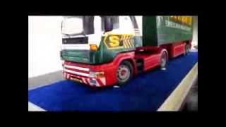 Italeri 124  Eddie Stobart Scania R460 Truck and Tilt Trailer KIT MODEL [upl. by Terina]