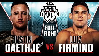 Full Fight  Justin Gaethje vs Luiz Firmino Lightweight Title Bout  WSOF 34 2016 [upl. by Hilton288]