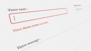 Tutoriel CSS  Validation de formulaire en HTML5 et CSS3 [upl. by Eirelav]