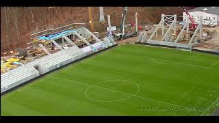 ZeitrafferVideo vom Erzgebirgsstadion  Bauphase 2 in NordOstAnsicht [upl. by Alyekahs]