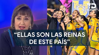 María Julia Lafuente felicita a Tigres Femenil por su sexto título en la Liga MX [upl. by Ahsirt]