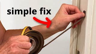 How to weatherstrip a hinge door with tape [upl. by Cormack]