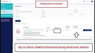 SONUÇLAR AÇIKLANDI AİLE VE SOSYAL HİZMETLER BAKANLIĞI 8 BİN ALIMI [upl. by Avitzur]