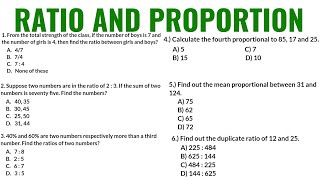 Ratio and Proportion Practice Questions with Tips and Tricks [upl. by Kelsey925]