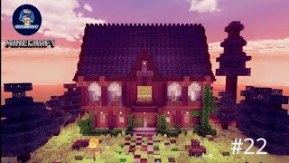 Minecraft Building a large wooden house with a legendary design22😎 [upl. by Ches]