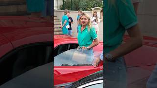 Billionaire woman tips and leaves Hotel Paris in Ferrari billionaire monaco luxury lifestylefyp [upl. by Rossing]