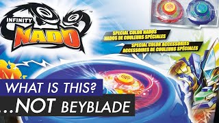 SPINNING TOP WAR  Beyblade Burst VS Infinity Nado Battle Comparison amp Review [upl. by Asert]