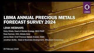 LBMA Annual Precious Metals Forecast Survey 2024 Webinar [upl. by Maillij]