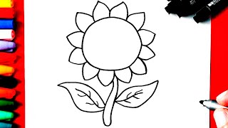 COME DISEGNARE FIORE DI GIRASOLE [upl. by Timus]