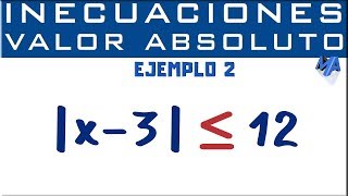 Inecuaciones con valor absoluto  Ejemplo 2 [upl. by Ylen]