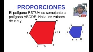 Utiliza Proporciones con polígonos semejantes para hallar x e y [upl. by Souza715]