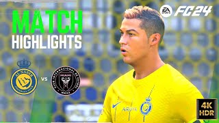 Al Nassar vs Inter Miami  EAFC24 Full Match Highlights in Stunning 4K HDR on PS5 [upl. by Alhan]