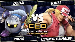 CEO 2024  D2da Meta Knight Vs KRilL Terry Smash Ultimate  SSBU [upl. by Cis]