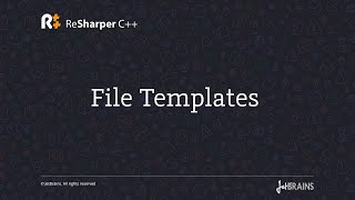 File Templates in ReSharper C [upl. by Assilat]