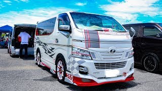 HDBODYLINE NISSAN URVAN NV350 modified ボディラインNV350キャラバンカスタム  SBM大阪2018 [upl. by Neliak]