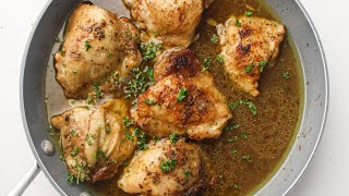 Pan fried Chicken Thighs Recipe [upl. by Lrig]