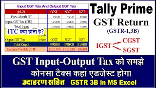 GST Input Tax And Output Tax Calculate in Tally Prime  Tally Me Input Output GST Tax Kya Hota Hai [upl. by Ellord484]