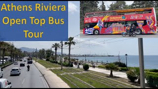 🇬🇷 Central Athens to Athens Riviera Open Top bus Athens Travel Guide [upl. by Syman]