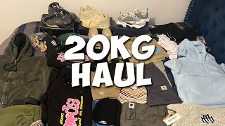 20 KG MULEBUY HAUL INSANE Sp5der Stussy Carhartt Jordan amp More [upl. by Rekyr]