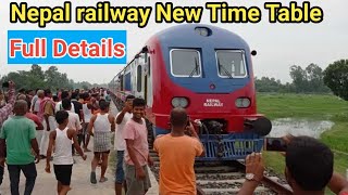 Full time table of Nepal railway  New Train Timing  A2Z Information of Nepal railway [upl. by Astrahan137]