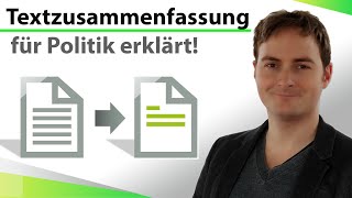 Politik Wie fasse ich einen Text richtig zusammen Textzusammenfassung für Abitur [upl. by Head476]