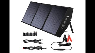 SUAOKI Foldable 120W Solar Panel Charger Compatible JackeryGoal Zero YetiEnkeeoWebetop  Overview [upl. by Nodyroc416]