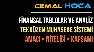 1 Finansal Tablolar Analizi │ Tekdüzen Muhasebe Sistemi │ Öğrenme Garantili │ Detaylı Konu Anlatımı [upl. by Aicia]