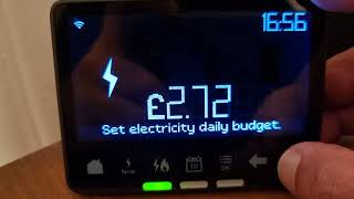 Octopus Energy how to change the daily budget on smart meter home display [upl. by Peri]