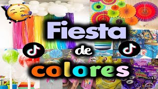 IDEAS para FIESTA de COLORES  TikTok 🌈🥳 [upl. by Lemkul]