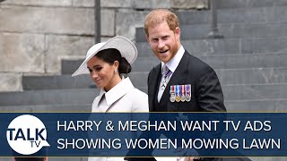 Prince Harry And Meghan Back TV Ads Featuring Women Mowing The Lawn [upl. by Beaver841]