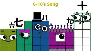 Numberblocks chinese 6 amp 10 song  numberblocks fanmade Dulcie [upl. by Anayk]