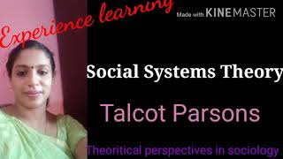 Social systems Theory Talcot Parsons [upl. by Suidualc]