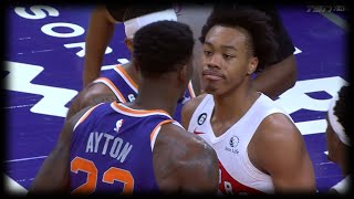 Scottie Barnes and Deandre Ayton Altercation  Raptors vs Suns  1302023 [upl. by Broeder623]