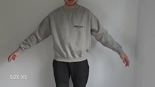 Fear Of God Essentials Crewneck Sweatshirt Sizing Guide [upl. by Naedan353]