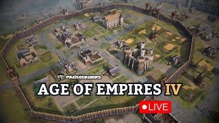 🔴 4 vs 1 BRUTAL ENEMYHOW BAD CAN IT BE ★ PGlive Age of Empires IV EP2 [upl. by Atinuaj]