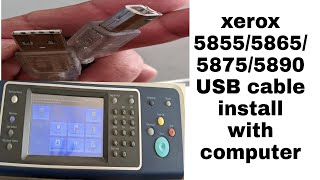 how to xerox 5855586558755890  USB cable install with computer  latest video [upl. by Yrebmik459]