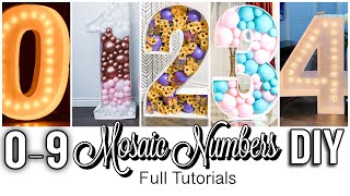 Easy side hustle for 2024 using Dollar Tree items  Make Large Marquee Numbers Full tutorials [upl. by Notyap531]