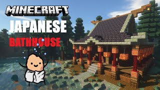 MINECRAFT  Japanese Bathhouse Build Timelapse [upl. by Gibun]