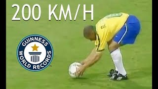 Top 10 Fastest Football Shots [upl. by Anuala744]