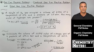 S5E3  quotIdeal Gas Lawquot and quotCombined Gas Lawquot Practice Problems SetUps and Calculations [upl. by Etyam]