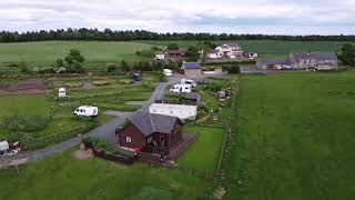 Bolbec Manor caravan site and the manor House Inn drone view Consett Shotley Bridge England UK [upl. by Narbig]