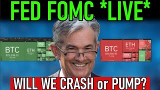 FED RATE DECISION LIVE WITH CRYPTO MARKET REACTION [upl. by Teloiv]