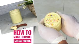 Easy and simple foaming sugar scrub recipe [upl. by Tarra]