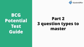 BCG Potential Test  3 question types to master [upl. by Elbertina953]