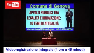 Convegno su CODICE DEI CONTRATTI PUBBLICI  10 temi di attualità 5 ore  Genova 2752024 [upl. by Iahs878]