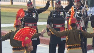 INDIAN BSF Vs PAKISTAN Rangers Parade Ceremony at Wagah Attari Border Video in 4k ultra Hd [upl. by Hurd]