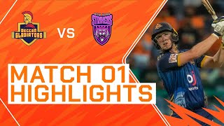 2023 Abu Dhabi T10 Match 1 Highlights Deccan Gladiators vs New York Strikers  Season 7 [upl. by Anaujd]