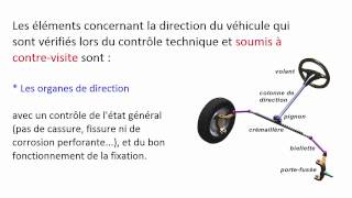 Controle technique  la direction du véhicule [upl. by Oinoitna]