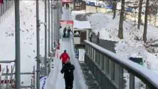 Bobsled  Crash Brazilian Bobsleigh Women during WC Winterberg 2011 [upl. by Shirleen]